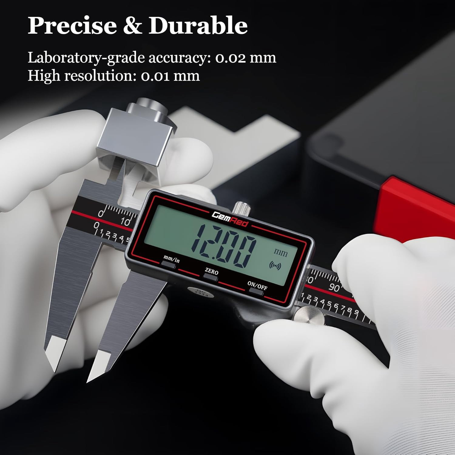 Wireless Digital Caliper 0-6 Inch/150mm with Data Transfer to Excel/Phone/PC, Stainless Steel Caliper Measuring Tool with Auto-Off, Large LCD Inch/MM for DIY/Household/3D-printing