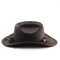 thumbnail image 5 of LILIYA Cowboy Hat,Cowgirl Hat,Western Cowboy Hats for Women/Mens/Straw Casual with Shapeable Wide Brim Cowboy UV Protection Hat, 5 of 8