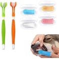thumbnail image 1 of Cepillo de dientes para perros con colocación de dientes, 6 piezas, cepillo de dientes para mascotas, cepillo de dientes para dedos, cepillo de dientes de silicona de grado alimenticio suave para, 1 of 5