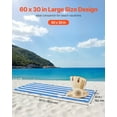thumbnail image 4 of 4 Pack Oversized Cabana Striped Beach Towels 30 x 60 Inches 100 Percent Cotton Soft Quick Dry Thick Swimming Pool Towels for Vacation Beach Bathroom, 4 of 6