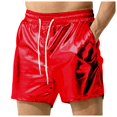 thumbnail image 5 of Youmylove Mens Cargo Shorts Mens Shorts Trendy Metallic Shiny Sparkly Hot Drawstring Short Pants With Pockets Lightweight Swim Shorts, 5 of 6