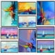 thumbnail image 2 of Póster de pintura en lienzo con estampado de arte pop de velero abstracto colorido, cuadro moderno de estilo nórdico para pared de sala de estar, decoración del hogar, 2 of 5