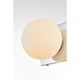 thumbnail image 5 of Living District Jaylin 1 light Chrome and frosted white Bath Sconce, 5 of 6