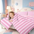 thumbnail image 4 of Erosebridal Line Geometric Pattern 7-Piece King Bedding,Boho Striped King Bed in a Bag,Pink Reversible, 4 of 7