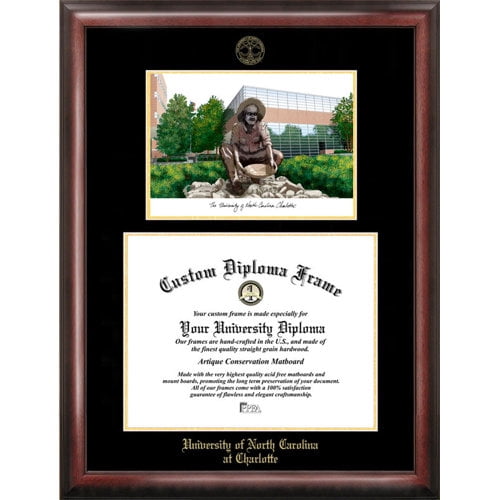 University of Texas, San Antonio 11" x 14" Gold Embossed Diploma Frame with Campus Images Lithograph