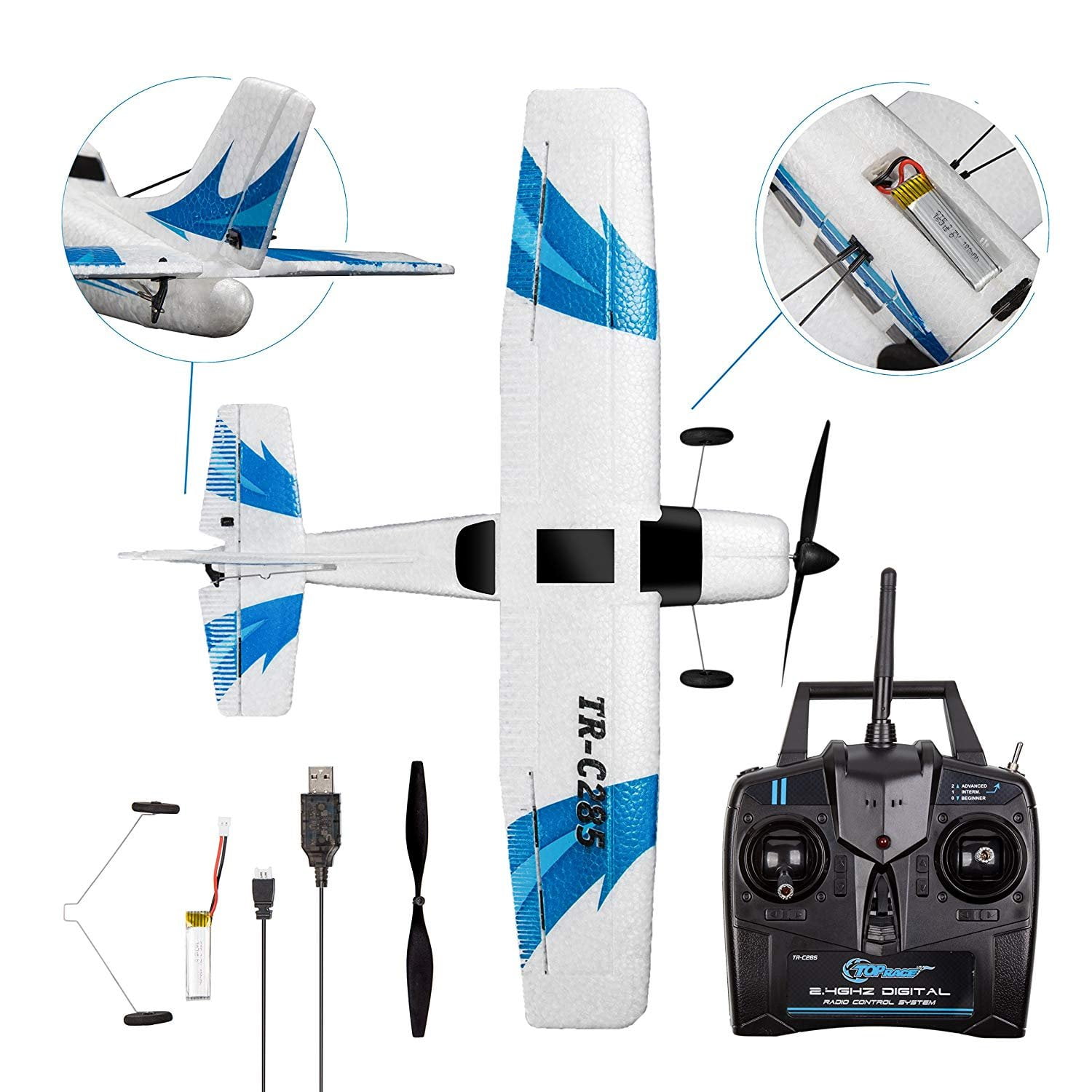 top race rc plane 4 channel remote control airplane ready to fly rc planes for adults