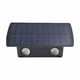 thumbnail image 2 of Advancent Luces solares LED montadas en la pared al aire libre para cargas de iluminación del camino del jardín absorbiendo la luz solar Iluminación y accesorios Negro cuatro luces doradas, 2 of 6