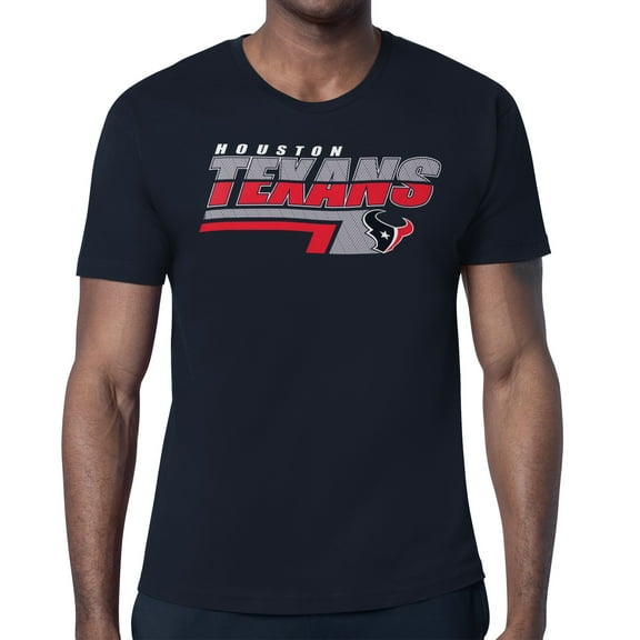 Men's Starter Navy Houston Texans Logo Push Graphic T-Shirt