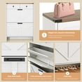 thumbnail image 7 of Ataucjin Shoe Storage Cabinet With 2 Flip Drawers & 2 Drawers,Farmhouse Slim Shoe Cabinet With Legs,Freestanding Narrow Shoe Rack Cabinet For Entryway Hallway Hidden Shoes, 7 of 7