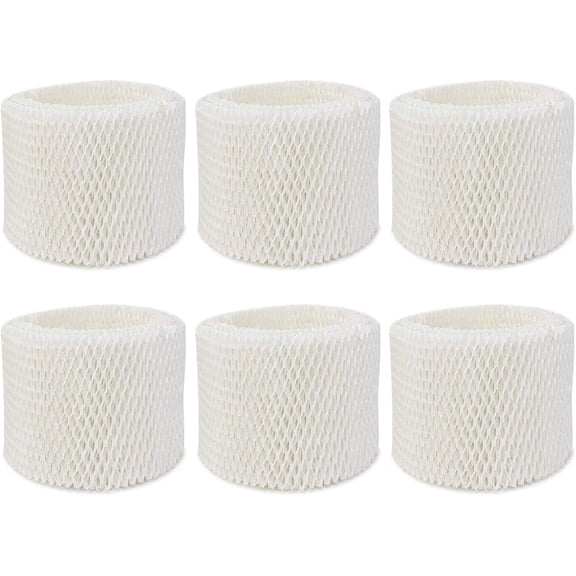 6 Pack WF2 Replacement Humidifier Filter for Vicks for Kaz WF2 Humidifier V3100, V3500, V3500N, V3600, V3700, V3800, V3850, V3850JUV, V3900, V3900JUV, VEV320, 3020, ECM-250i, ECM-500, WA-8D