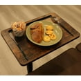 thumbnail image 6 of Sofa Armrest Tray Table for Couch, 360° Swivel Height Adjustable C Table End for Small Spaces,Snack Holder for Bed Chair or Sofa, Includes Tablet Phone Slot, Rustic Standard, 6 of 11