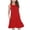 Red-02, variant on Ugoldhm Girls Sleeveless Pleated Neck Swing Dress with Pockets - Casual Comfy Summer Tank Dress (5-15 Years)