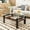 Black, variant on CQSXDA Modern Tempered Glass Living Room Table Rectangle Coffee Table Easy Assembly - Stylish Glass Top Coffee Table for Living Room