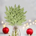 thumbnail image 3 of Christmas Glitter Leaves Gold Leaf Picks Spray Tree Picks Giltter For Christmas Tree DIY Xmas Wreath Garland Vase Fillers 10PCS Wedding Details Winter Centerpiece Bouquet Holder for Flowers Flowers, 3 of 3
