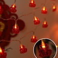 thumbnail image 4 of Luz de Hadas Del Festival de Primavera, Linterna Roja de año , Luces Colgantes de 3 M 20, Luces LED de Cadena para La Decoración Del Jardín Del H Fu palabra batería Colco Luces de hadas, 4 of 7