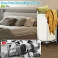 thumbnail image 6 of Nefoso Laundry Hamper with 4 Wheels, 90L Rolling Laundry Basket with Removable Bag, 600D Oxford Fabric(Beige), 6 of 9