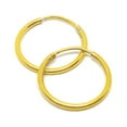 thumbnail image 2 of Sterling Silver Earrings | 12mm Mini Hoops | 22k Gold Plated | 1 Pair (BE8912GP), 2 of 4