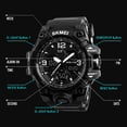 thumbnail image 4 of Reloj digital resistente al agua LED Reloj de pulsera para hombre horarias duales Negro Yuyangstore reloj digital para hombre, 4 of 8