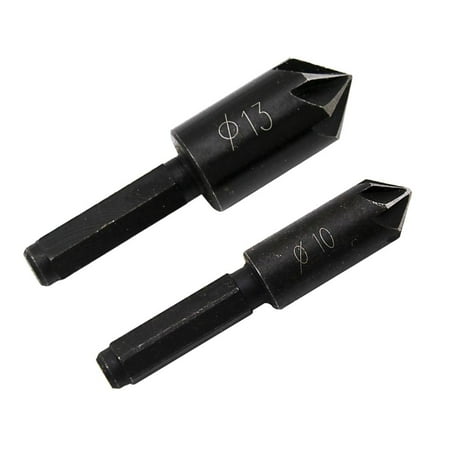 

2Pcs Seven-edged Countersink Drill Counter Sink Chamfer Cutter The Color is Black