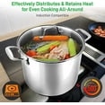 thumbnail image 4 of NutriChef Heavy Duty 8 Qt Stainless Steel Soup Stock Pot w/ Handles & Lid, 4 of 5