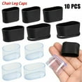 10 X Rubber Chair Leg Cap Oval Covers Furniture Table Feet Floor