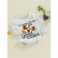 thumbnail image 3 of Suealasg Western Baby Boys Girls Romper Long Sleeve Crew Neck Letter Cattle Print Bodysuit 3 6 12 18 Months Infant Fall One Piece Clothes, 3 of 8