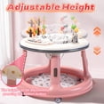 thumbnail image 2 of WonderStone 3 in 1 Baby Walker, Push Walker with 360° Swivel Seat, Music & Light Toys, Baby Bouncer, Baby Activity Center for Boy Girl 6-18 Months (Pink), 2 of 10