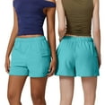 thumbnail image 3 of FNFYFH Clearance Womens Classic Loose Fit Solid Summer Shorts Simple Lounge Shorts，Mint Green, 3 of 8