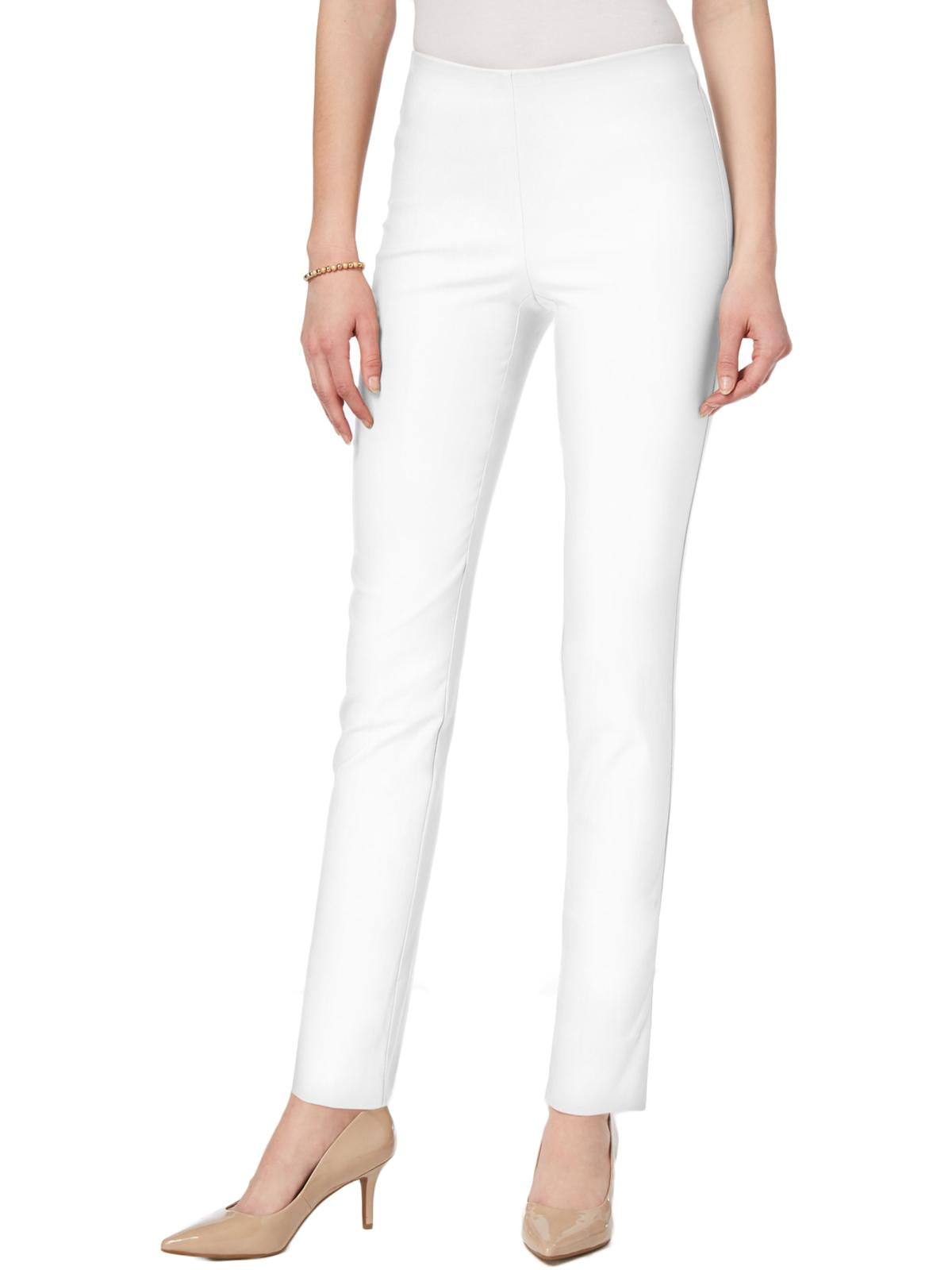 High Rise Slimming Skinny Pants White 