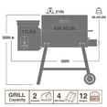 thumbnail image 5 of KingChii 456 SQ.IN Wood Pellet Grill Smoker with Auto Temperature Control for Outdoor RV BBQ in Bronze, 5 of 8