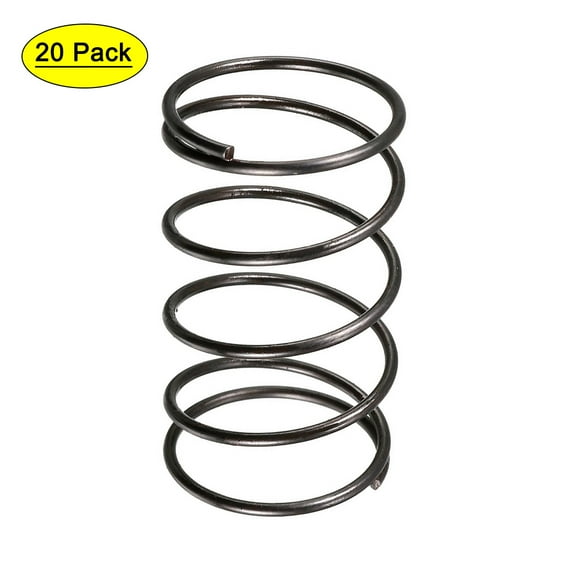 1.2mm Wire Dia 20mm Outer Diameter 35mm Long Compression Springs Black 20Pcs