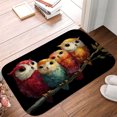 thumbnail image 4 of 1pc Four Colorful Owls Absorbent Non-Slip Bathroom Thickened Flannel Rug Decor,Soft,Quick Drying,Suitable For Indoor/outdoor Use,Bathrooms,Bedrooms,Kitchens,Terrace,Laundry Rooms,16"x24", 4 of 9