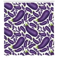 thumbnail image 3 of Ambesonne Eggplant Shower Curtain, Delicious Fresh Dish, 69"Wx75"L, Purple White, 3 of 3