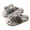 Grey, variant on Slippers For Girls Boys Fleece Warm Closed Toe Flatform Slip-On Rabbit Print Grey Slippers Size 6-7 Years