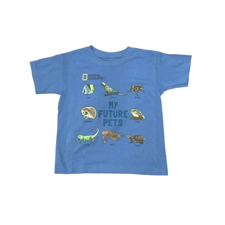 

National Geographic Toddler Boys Blue My Future Pets T- Tee Shirt 3T