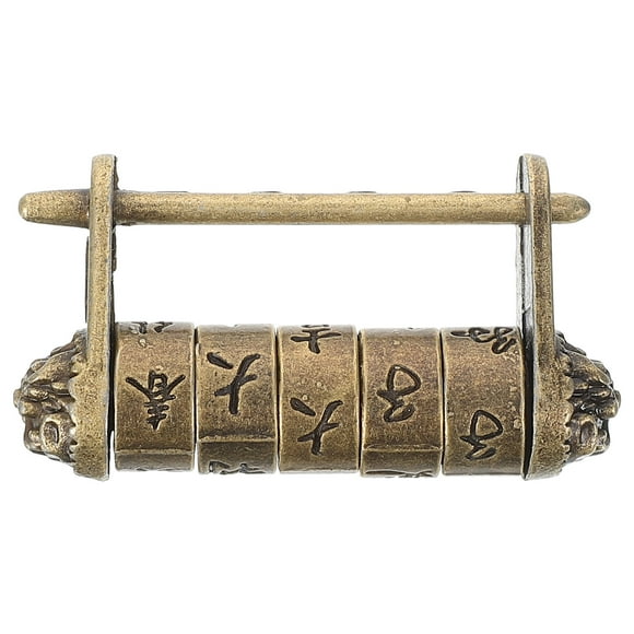 Miangastore Vintage Combination Padlock Zinc Alloy 1Pcs 2.0In X 1.0In X 0.4In