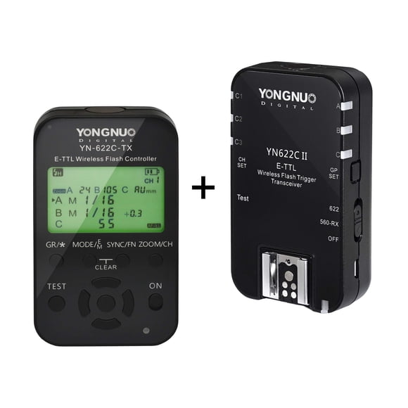 Kit de activación de flash YONGNUO YN622C-KIT inalámbrico E-TTL para Canon