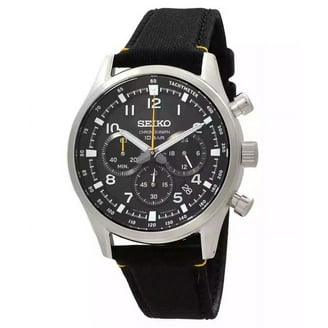 Seiko Men's Chronograph Quartz Watch, Black Dial, Stainless Steel