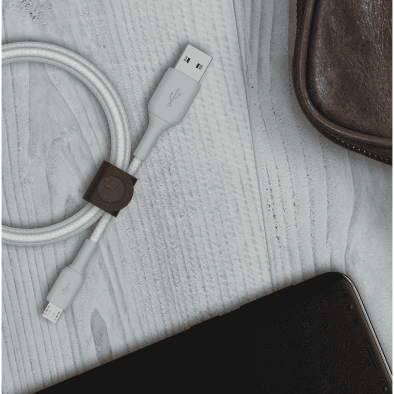 Belkin Boost Charge Micro USB to USB A Cable + Strap, Silver, 5 ft. 
