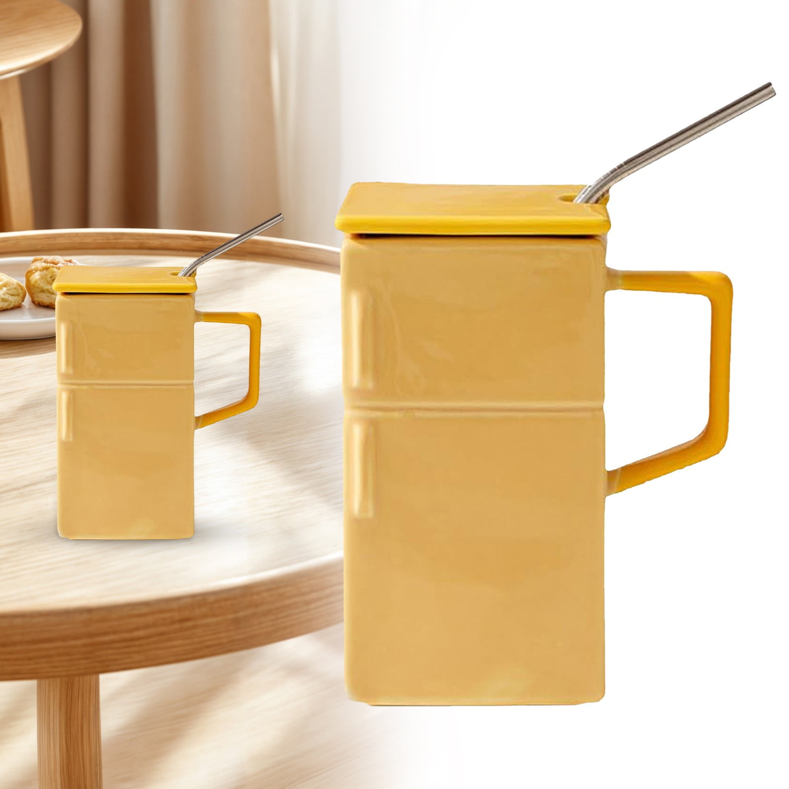 Glass & Bottle Water Bottle Swing Top Bottle Juice Bottles Resin Refrigerator water cup yellow