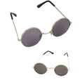 thumbnail image 2 of Rhode Island Novelty Black John Lennon Groovy Hippie Style Costume Glasses, 2 of 2
