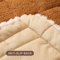thumbnail image 6 of Nalqet 27.6×59.06 inch Plush Sofa Slipcovers Checkered Pattern for 2 Cushion Couches – Washable Fuzzy Non Slip Furniture Protector Couch Cover for Pets and Dogs Cats, Orange, 6 of 8