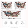 thumbnail image 2 of Satin Pillowcase Envelope Closure Pillow Cover Wrinkle-Resistant & Vibrant Print Butterfly with Flag Pattern, 2 of 7