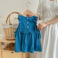thumbnail image 4 of SHTXOZHI Toddler Girls Summer Dress Round Neck Sleeveless Casual Sundress Kids Beach Dress, 4 of 5