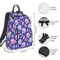 thumbnail image 2 of Yiaed colorful Skull mushroom rainbow Print Lightweight Backpack Travel Backpacks Hiking Daypack for Women Men, 2 of 5