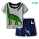 thumbnail image 3 of Pijamas de algodón para niños y niñas, ropa de dormir de 2 a 7T con bonito gato, conjunto de ropa interior de manga corta, 3 of 4