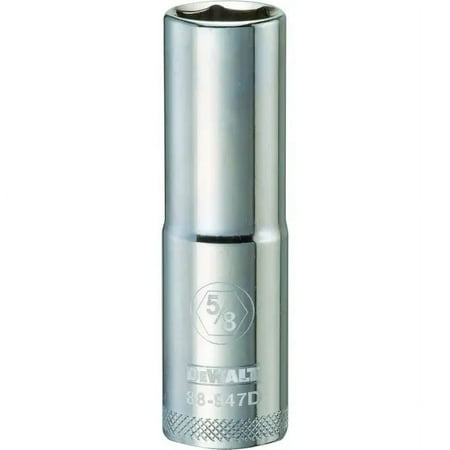 

DeWalt DWMT88947OSP Drive Socket 5/8 Inch Socket 1/2 Inch Drive 6-Point Vanadium Steel Polished Chrome