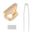 thumbnail image 3 of Unique Bargains 1 Set Fake Teeth Grills Fashion Zircon Single Strip for Hip Hop Gift Rose Gold Tone, 3 of 6