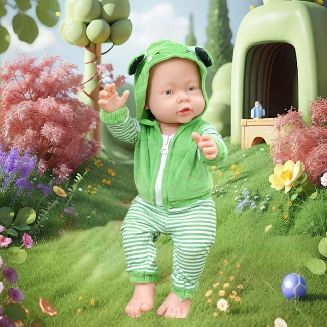Juguetes de piscina, juguetes para bebés, juguetes para niños pequeños, ropa para niñas, juego con capucha, muñeca de simulación Sharf, pijamas con cremallera, ropa para muñecas, overoles.