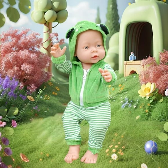 Juguetes de piscina, juguetes para bebés, juguetes para niños pequeños, ropa para niñas, juego con capucha, muñeca de simulación Sharf, pijamas con cremallera, ropa para muñecas, overoles.